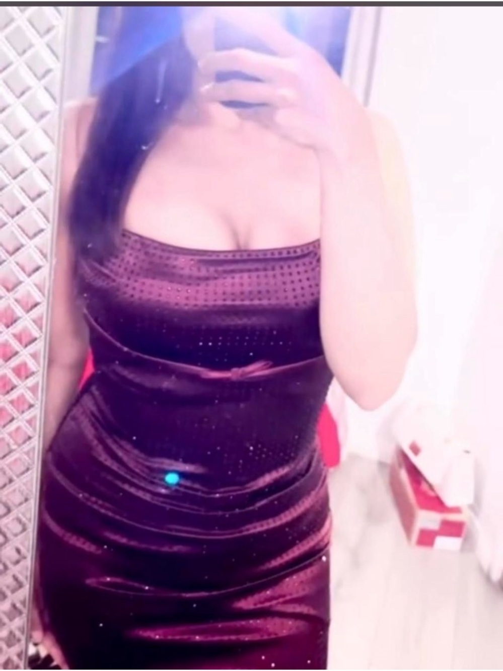 Fashion Nova Strapless Plum Velvet Bodycon Dress